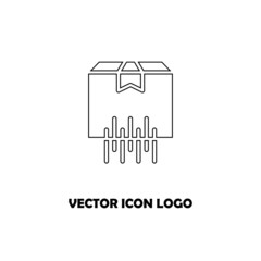 Box design vector icon logo illustration
