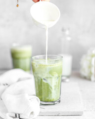 cocktail with lime and mint