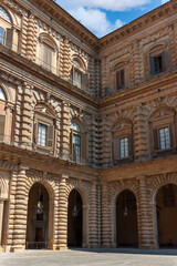 Fototapeta na wymiar View of Palazzo Pitti from Giardino di Boboli. Florence, Italy