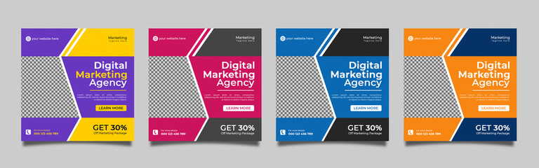 Digital Marketing Social Media Post Template | Social Media Post Design for Digital Marketing Agency |Facebook Instagram post design 