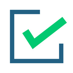 Modern checkbox icon. Vector, ideal for displaying confirmation, etc.