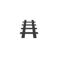 Black rail silhouette icon. Vector.