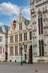 Fototapeta premium Brugse Vrije, Bruges City Hall, Burg Square, Bruges, Flanders, Belgium