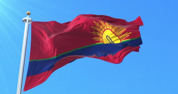 Carabobo State Flag, Venezuela. Loop