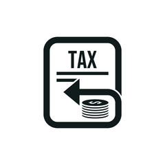 Tax return icon isolated on white background