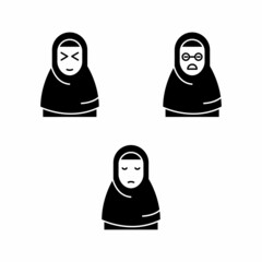 Muslim emoticon vector