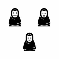 Muslim emoticon vector