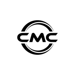 CMC letter logo design with white background in illustrator, vector logo modern alphabet font overlap style. calligraphy designs for logo, Poster, Invitation, etc.	