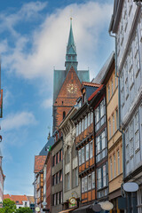 Church on Market place on the Market Square in Hanover in Germany.