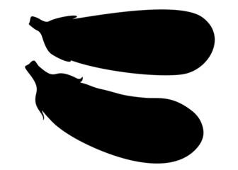 Big eggplant. Vector image.