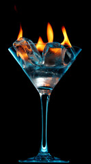a glass full of ice and fire