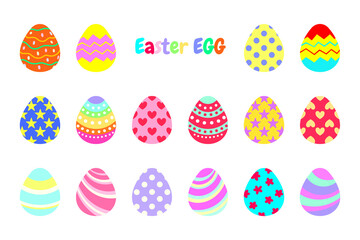 set of easter eggs vector graphic