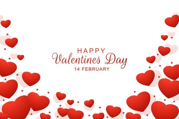 Beautiful decorative heart valentines day card background