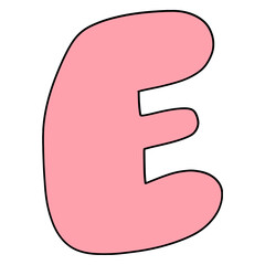 E-letter bear flat color design - SVG illustration for web, wedsite, application, presentation, Graphics design, branding, etc.