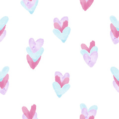 seamless colourful set of hearts pattern background , kids pattern