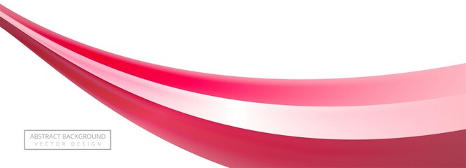 Beautiful red stylish business wave banner on white background