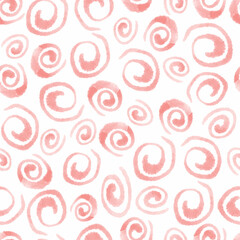 seamless cute hand draw dot shape like a vortex from watercolour pattern background  , kids pattern