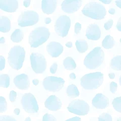 Foto op Plexiglas naadloze blauwe bellenpunt van de achtergrond van het waterverfpatroon, kinderpatroon © MYMNY