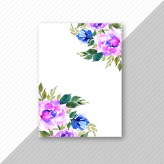 Floral design wedding invitation card design vector