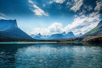 Saint Mary Lake in the Glacier National Park, Montana