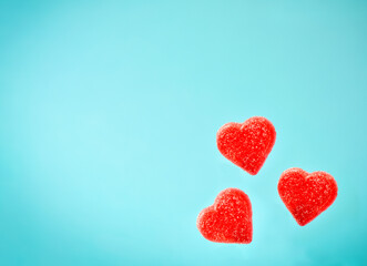 Valentine - jelly candies in shape of hearts