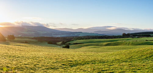 Rolling Hills at Sunrise, Ireland.