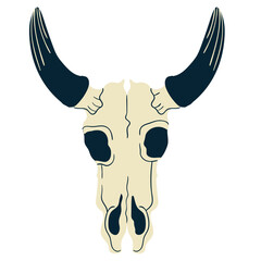 Animal bones and skulls in boho ethnic style