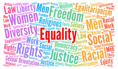 Fototapeta premium Equality word cloud concept