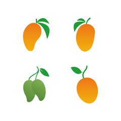 Set of pear icons in different colors. Vector illustration eps 10.