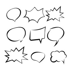 Set icons of different messages. Vector illustration eps 10.