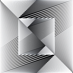 Geometric dynamic pattern, abstract halftone lines background, vector modern design texture.