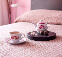 cup of tea and teapot 