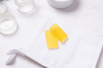 Handmade natural Soap Saver Pouch, washcloth