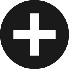 Medical cross. gray flat icon. Vector illustration symbol.eps