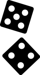 black and white dice