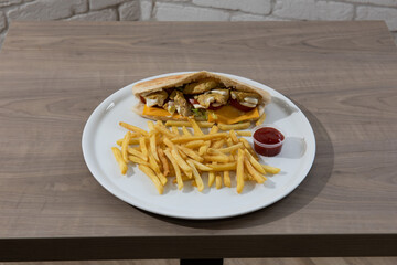 fast food burger chinois