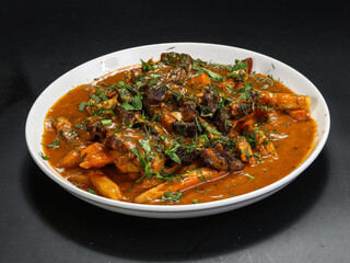 Roasted beef with potato and sauce