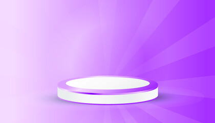 trend purple color background with 3d podium and .modern vector template