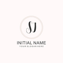 Initial SI beauty monogram and elegant logo design, handwriting logo of initial signature, wedding, fashion, floral
