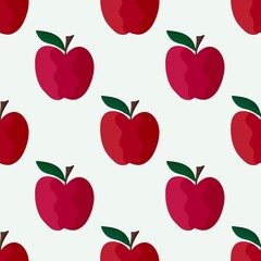 Seamless fruit pattern with apples for gifts