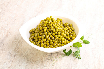 Marinated Green peas in the bowl