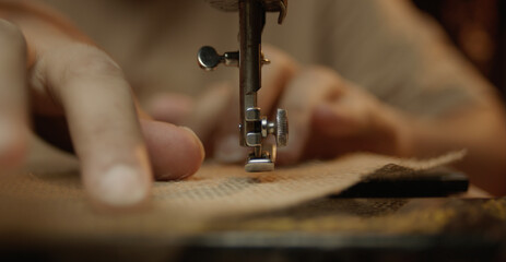 Sewing with an old machine