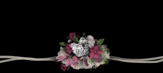 pink and white flower