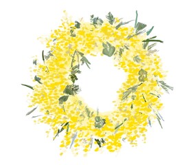 wreath of mimosa