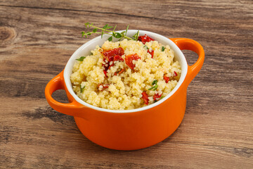 Vegetarian uisine - couscous with vegetables