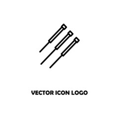 injection vector icon logo illustration