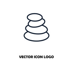 stone set vector icon logo illustration