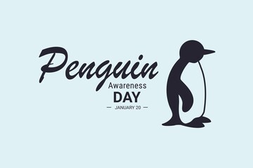 Illustration vector graphic of Penguin Awareness Day. The illustration is Suitable for banners, flyers, stickers, Card, etc.