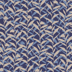 Botanical seamless pattern. Abstract background with plants.
