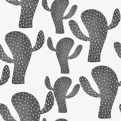 Cactus seamless floral pattern for fabrics and textiles and packaging and gifts and cards and linens and kids